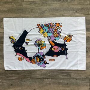 Vintage 1960s Peter Max Colorful Pyschedelic Pop Art Style Pillow Case NOS